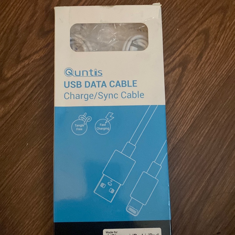 NIB charging cords for iPad/iPod/iPhone. 2 included.